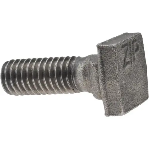 Steel T-Slot Bolt: 3/8-16, 1" Thread Length, 3/8" Slot Width, Uncoated Steel T-Slot Bolt: 3/8-16, 1" Thread Length, 3/8" Slot Width, Uncoated