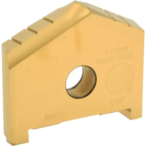 Spade Drill Insert: 1-11/16" Dia, Seat Size C, High Speed Steel, 130 degree Point TiN Spade Drill Insert: 1-11/16" Dia, Seat Size C, High Speed Steel, 130 degree Point TiN