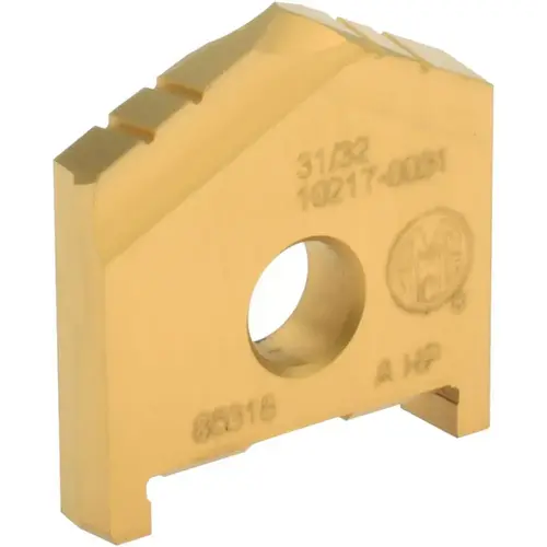 Spade Drill Insert: 31/32" Dia, Seat Size A, High Speed Steel, 130 degree Point TiN Spade Drill Insert: 31/32" Dia, Seat Size A, High Speed Steel, 130 degree Point TiN