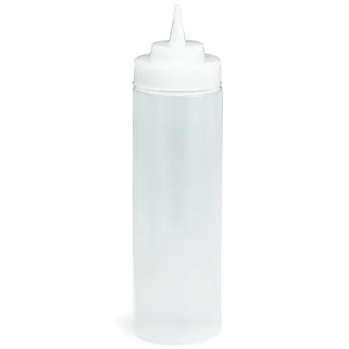 Tablecraft 12 Ounce Widemouth Natural Dispenser Squeeze Bottle, 36 Each