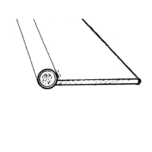 Fender welt. Fabric-reinforced vinyl sewed over stiff cord