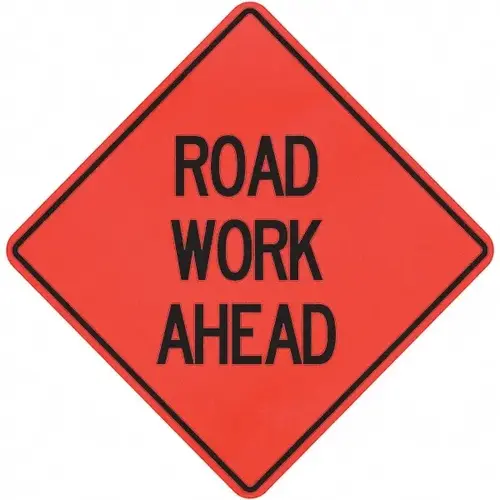 Traffic Control Sign: Triangle, "Road Work Ahead" Traffic Control Sign: Triangle, "Road Work Ahead"