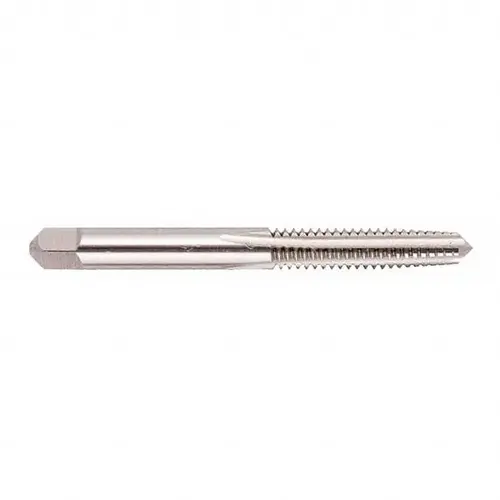 Straight Flute Tap: #6-32 UNC, 2 Flute, Plug Chamfer, 2B Class of Fit, HSS, Bright/Uncoated Finish