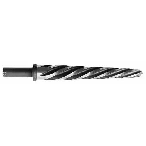 Construction Reamer: 15/16" Dia, 1/2" Shank Dia, 5-9/16" Flute Length, High Speed Steel Bright/Uncoated Construction Reamer: 15/16" Dia, 1/2" Shank Dia, 5-9/16" Flute Length, High Speed Steel Bright/Uncoated