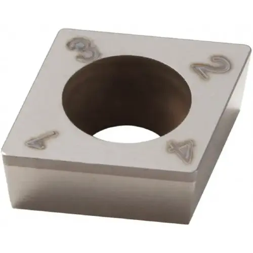 Turning Insert: CCGW 32.52S-00420-LF, Polycrystalline Cubic Boron Nitride Bright/Uncoated Turning Insert: CCGW 32.52S-00420-LF, Polycrystalline Cubic Boron Nitride Bright/Uncoated