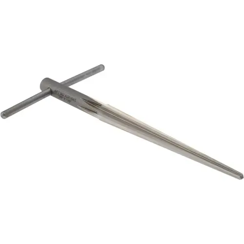 3/8" Diam, 1/8" Small End Diam, 11/32" Diam T-Handle Shank, 3-5/8" Flute, Repairman's Reamer 3/8" Diam, 1/8" Small End Diam, 11/32" Diam T-Handle Shank, 3-5/8" Flute, Repairman's Reamer