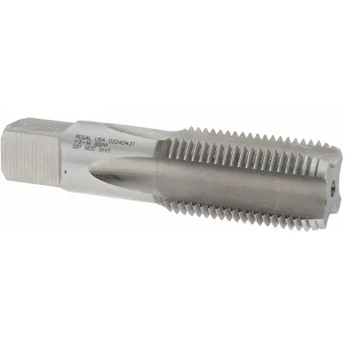 British Standard Pipe Tap: 1/2-14 G(BSP), Plug Chamfer, 4 Flutes Bright