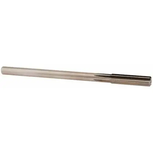 Chucking Reamer: 0.498" Dia, 8" OAL, 2" Flute Length, Straight Shank, High Speed Steel Bright (Polished) Chucking Reamer: 0.498" Dia, 8" OAL, 2" Flute Length, Straight Shank, High Speed Steel Bright (Polished)