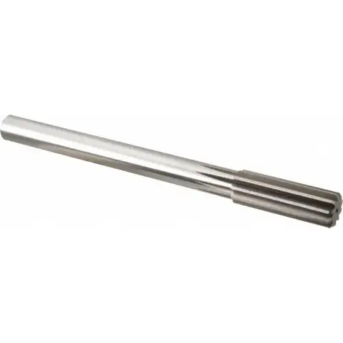 Chucking Reamer: 57/64" Dia, 10" OAL, 2-5/8" Flute Length, Straight Shank, High Speed Steel Bright (Polished)
