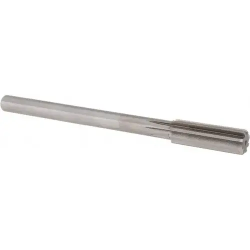 Chucking Reamer: 13/16" Dia, 9-1/2" OAL, 2-1/2" Flute Length, Straight Shank, High Speed Steel Bright (Polished) Chucking Reamer: 13/16" Dia, 9-1/2" OAL, 2-1/2" Flute Length, Straight Shank, High Speed Steel Bright (Polished)