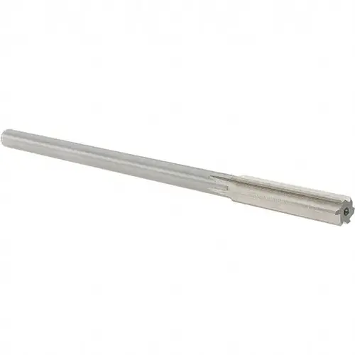 Chucking Reamer: 0.3735" Dia, 7" OAL, 1-3/4" Flute Length, Straight Shank, High Speed Steel Bright (Polished)