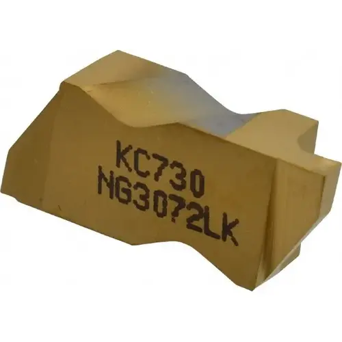 Grooving Insert: NG3072K KC730, Solid Carbide TiN Grooving Insert: NG3072K KC730, Solid Carbide TiN
