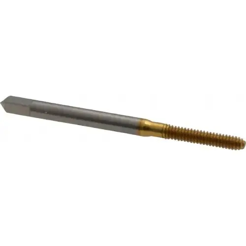 Thread Forming Tap: #4-40 UNC, 2/3B Class of Fit, Bottoming, High Speed Steel, TiN Coated Titanium Nitride Thread Forming Tap: #4-40 UNC, 2/3B Class of Fit, Bottoming, High Speed Steel, TiN Coated Titanium Nitride
