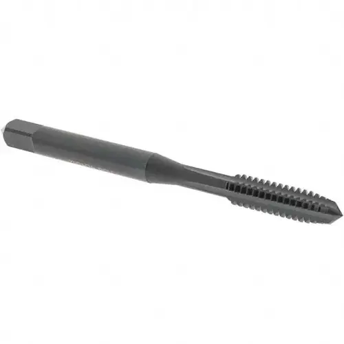 Straight Flute Tap: #10-24 UNC, 4 Flutes, Plug, 2B/3B Class of Fit, High Speed Steel, Oxide Coated Straight Flute Tap: #10-24 UNC, 4 Flutes, Plug, 2B/3B Class of Fit, High Speed Steel, Oxide Coated