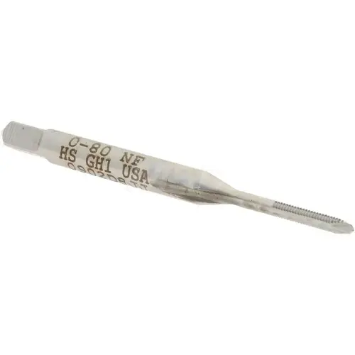 Spiral Point Tap: #0-80, UNF, 2 Flutes, Plug, 3B, High Speed Steel, Bright Finish Spiral Point Tap: #0-80, UNF, 2 Flutes, Plug, 3B, High Speed Steel, Bright Finish