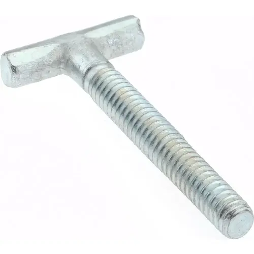 Steel T-Strap Bolt: 1/4-20, 1-1/2" Thread Length, Zinc-Plated