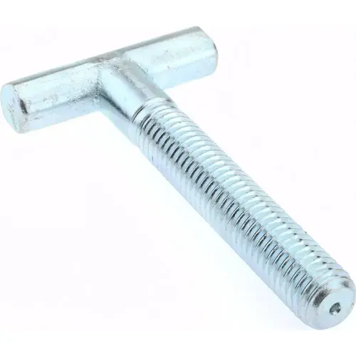 Steel T-Strap Bolt: 1/2-13, 2-1/2" Thread Length, Zinc-Plated