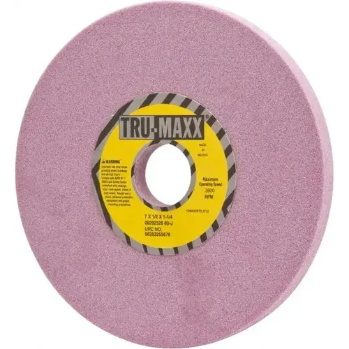 Surface Grinding Wheel: 7" Dia, 1/2" Thick, 1-1/4" Hole, 60 Grit, J Hardness Surface Grinding Wheel: 7" Dia, 1/2" Thick, 1-1/4" Hole, 60 Grit, J Hardness