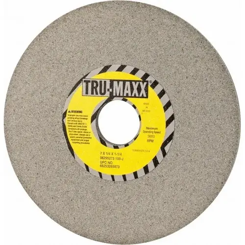 Surface Grinding Wheel: 7" Dia, 1/4" Thick, 1-1/4" Hole, 100 Grit, J Hardness Surface Grinding Wheel: 7" Dia, 1/4" Thick, 1-1/4" Hole, 100 Grit, J Hardness