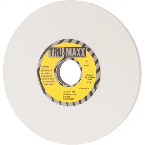 Surface Grinding Wheel: 7" Dia, 1/2" Thick, 1-1/4" Hole, 100 Grit, K Hardness Surface Grinding Wheel: 7" Dia, 1/2" Thick, 1-1/4" Hole, 100 Grit, K Hardness