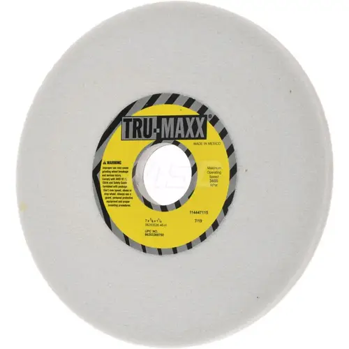 Surface Grinding Wheel: 7" Dia, 3/8" Thick, 1-1/4" Hole, 46 Grit, H Hardness