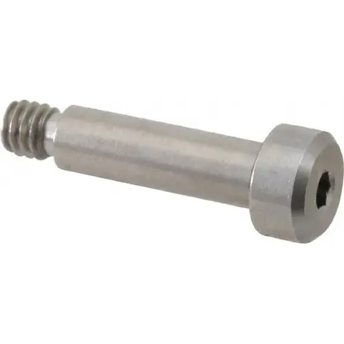 Precision Shoulder Screw: 3/16" Shoulder Dia, 5/8" Shoulder Length, #8-32, 416 Stainless Steel, Hex Socket Precision Shoulder Screw: 3/16" Shoulder Dia, 5/8" Shoulder Length, #8-32, 416 Stainless Steel, Hex Socket