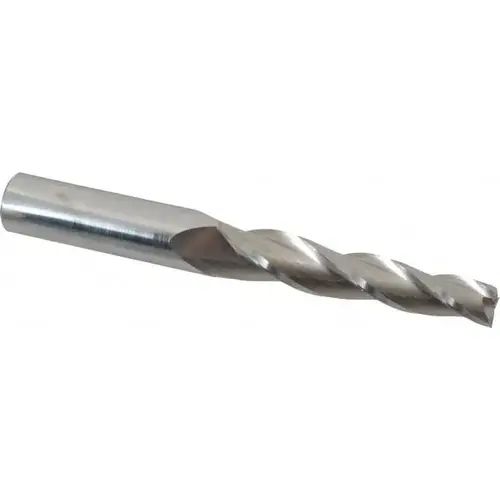 Tapered End Mill: 2 degree per Side, 1/2" Small Dia, 3-1/4" LOC, 3 Flutes, Solid Carbide, Square End Uncoated Tapered End Mill: 2 degree per Side, 1/2" Small Dia, 3-1/4" LOC, 3 Flutes, Solid Carbide, Square End Uncoated