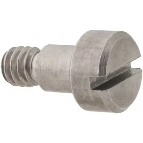 Precision Shoulder Screw: 3/16" Shoulder Dia, 3/16" Shoulder Length, #8-32, 416 Stainless Steel, Slotted Precision Shoulder Screw: 3/16" Shoulder Dia, 3/16" Shoulder Length, #8-32, 416 Stainless Steel, Slotted