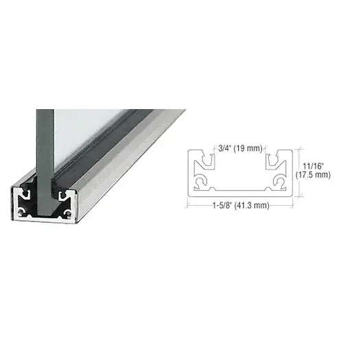 Brushed Stainless 120" Shallow U-Channel 120" Stock Length Brushed Stainless 120" Shallow U-Channel 120" Stock Length