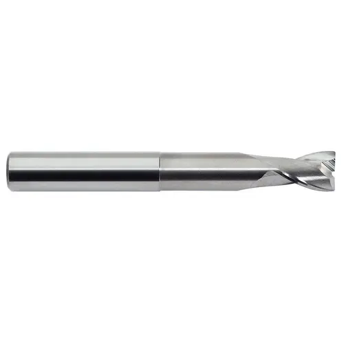 Corner Radius End Mill: 3/8" Dia, 1/2" LOC, 0.015" Radius, 2 Flutes, Solid Carbide Uncoated Corner Radius End Mill: 3/8" Dia, 1/2" LOC, 0.015" Radius, 2 Flutes, Solid Carbide Uncoated
