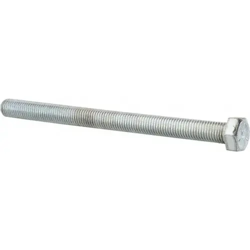 Hex Head Cap Screw: 3/4-10 x 10", Grade 5 Steel, Zinc-Plated