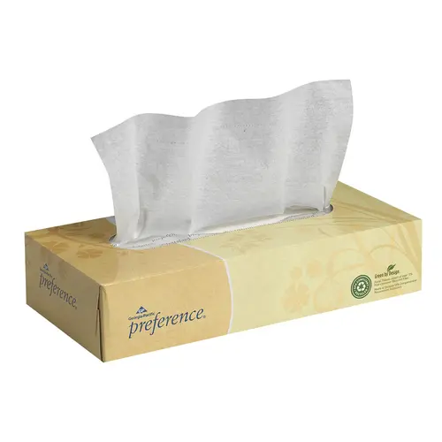 Preference Facial Tissue Flat Box 30 Boxes of 100 Sheets White Preference Facial Tissue Flat Box 30 Boxes of 100 Sheets White