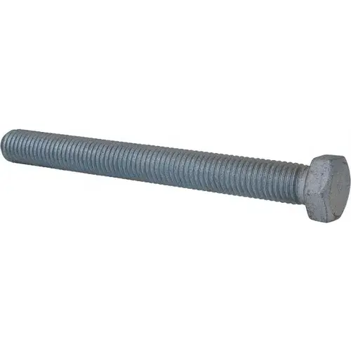 Hex Head Cap Screw: 5/8-11 x 6", Grade 5 Steel, Zinc-Plated