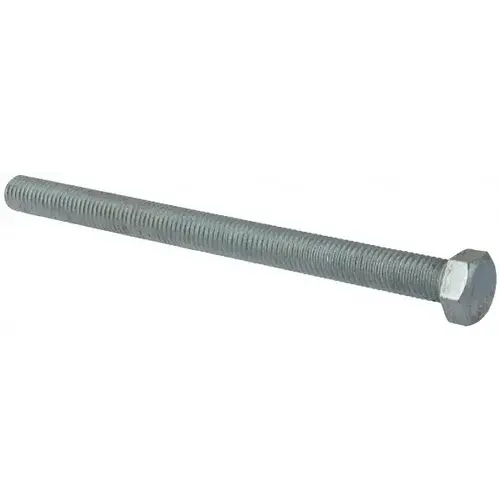 Hex Head Cap Screw: 5/8-11 x 8-1/2", Grade 5 Steel, Zinc-Plated