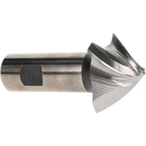 Tapered End Mill: 45 degree per Side, 1/8" Small Dia, 1" LOC, 4 Flutes, High Speed Steel, Square End Tapered End Mill: 45 degree per Side, 1/8" Small Dia, 1" LOC, 4 Flutes, High Speed Steel, Square End
