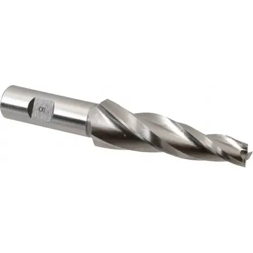 Tapered End Mill: 5 degree per Side, 1/2" Small Dia, 3-1/4" LOC, 3 Flutes, High Speed Steel, Square End Uncoated Tapered End Mill: 5 degree per Side, 1/2" Small Dia, 3-1/4" LOC, 3 Flutes, High Speed Steel, Square End Uncoated