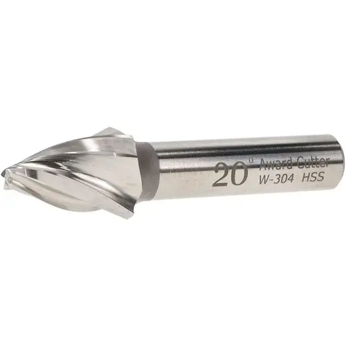Tapered End Mill: 20 degree per Side, 3/16" Small Dia, 1" LOC, 4 Flutes, High Speed Steel, Square End Uncoated Tapered End Mill: 20 degree per Side, 3/16" Small Dia, 1" LOC, 4 Flutes, High Speed Steel, Square End Uncoated
