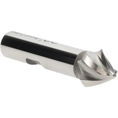 Tapered End Mill: 30 degree per Side, 1/8" Small Dia, 1/2" LOC, 4 Flutes, High Speed Steel, Square End Bright/Uncoated Tapered End Mill: 30 degree per Side, 1/8" Small Dia, 1/2" LOC, 4 Flutes, High Speed Steel, Square End Bright/Uncoated