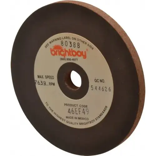 Surface Grinding Wheel: 4" Dia, 1/4" Thick, 1/2" Hole, 46 Grit Surface Grinding Wheel: 4" Dia, 1/4" Thick, 1/2" Hole, 46 Grit