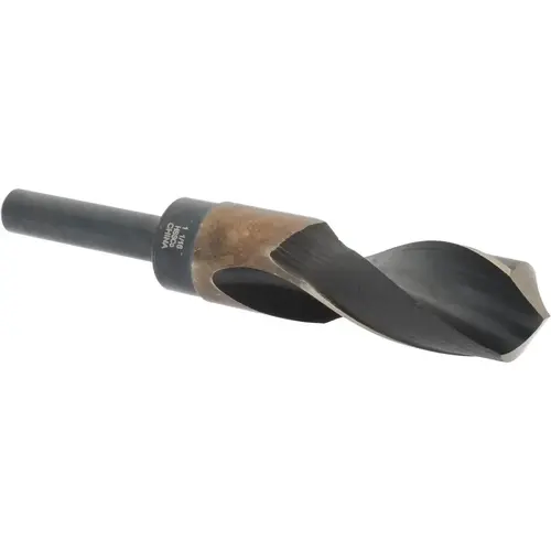 Reduced Shank Drill Bit: 1-1/16 inch Dia, 1/2 inch Shank Dia, 118 0, Cobalt Gold Reduced Shank Drill Bit: 1-1/16 inch Dia, 1/2 inch Shank Dia, 118 0, Cobalt Gold