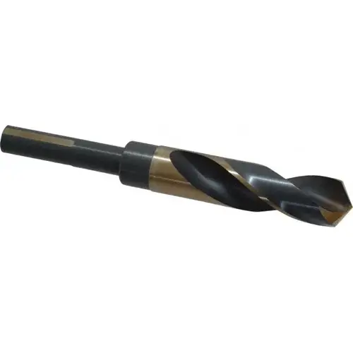 Reduced Shank Drill Bit: 13/16 inch Dia, 1/2 inch Shank Dia, 118 0, High Speed Steel Coated Reduced Shank Drill Bit: 13/16 inch Dia, 1/2 inch Shank Dia, 118 0, High Speed Steel Coated