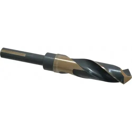 Reduced Shank Drill Bit: 57/64 inch Dia, 1/2 inch Shank Dia, 118 0, High Speed Steel Coated Reduced Shank Drill Bit: 57/64 inch Dia, 1/2 inch Shank Dia, 118 0, High Speed Steel Coated