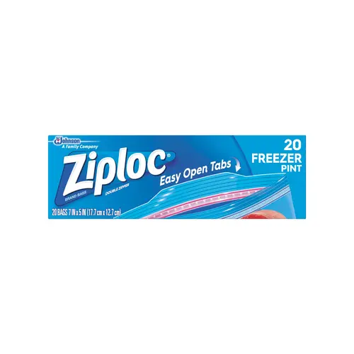 1 Pt. Double Zipper Freezer Bag (20-Count) 1 Pt. Double Zipper Freezer Bag (20-Count)