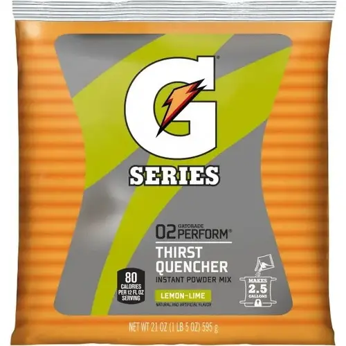 Activity Drink: 21 oz, Packet, Lemon-Lime, Powder, Yields 2.5 gal Activity Drink: 21 oz, Packet, Lemon-Lime, Powder, Yields 2.5 gal