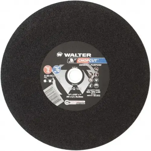 Cut-Off Wheel: Type 1, 14" Dia, 3/32" Thick, 1" Hole, Aluminum Oxide Cut-Off Wheel: Type 1, 14" Dia, 3/32" Thick, 1" Hole, Aluminum Oxide