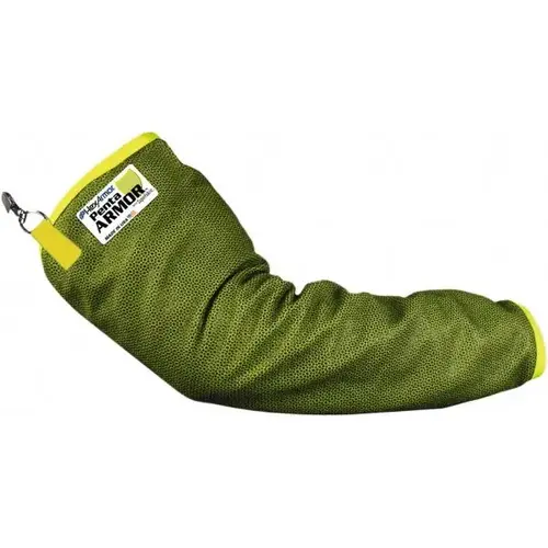 Cut-Resistant Sleeves: Size S, SuperFabric, Green & Yellow, ANSI Cut A7, Abrasion 4 Cut-Resistant Sleeves: Size S, SuperFabric, Green & Yellow, ANSI Cut A7, Abrasion 4