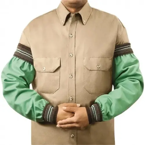 Flame-Resistant Sleeves: Size Universal, Cotton, Green Flame-Resistant Sleeves: Size Universal, Cotton, Green