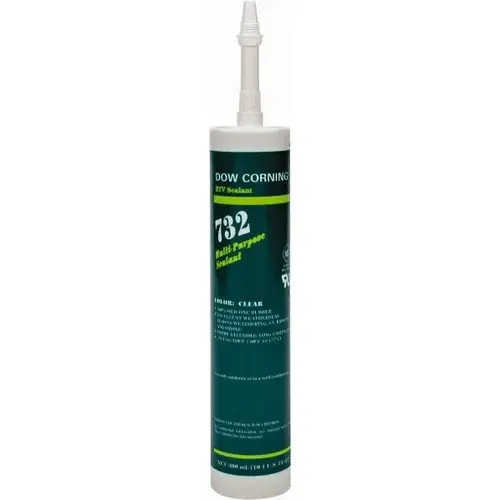 Joint Sealant: 10.1 oz Cartridge, Clear, RTV Silicone Joint Sealant: 10.1 oz Cartridge, Clear, RTV Silicone