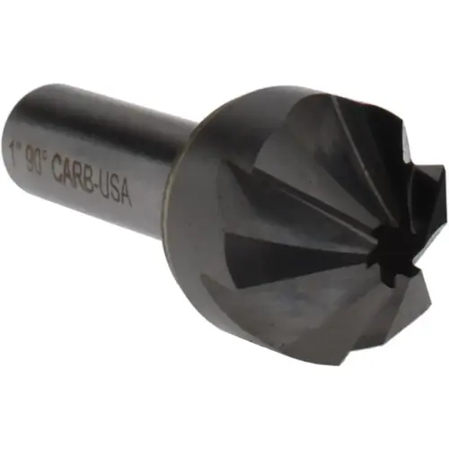 Countersink: 1" Head Dia, 90 degree Included Angle, 6 Flutes, Carbide, Right Hand Cut Countersink: 1" Head Dia, 90 degree Included Angle, 6 Flutes, Carbide, Right Hand Cut