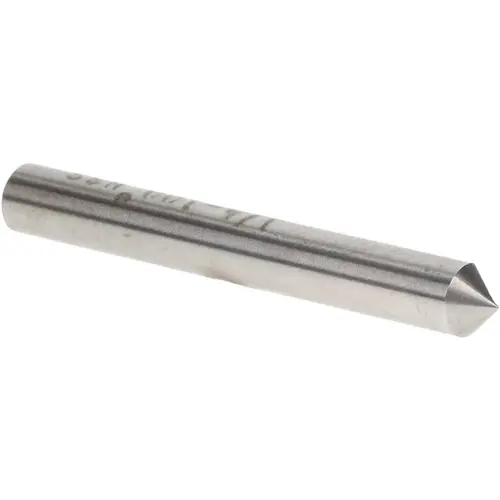 Countersink: 100 deg Included Angle, 1 Flute, High-Speed Steel, Right Hand Bright/Uncoated Countersink: 100 deg Included Angle, 1 Flute, High-Speed Steel, Right Hand Bright/Uncoated